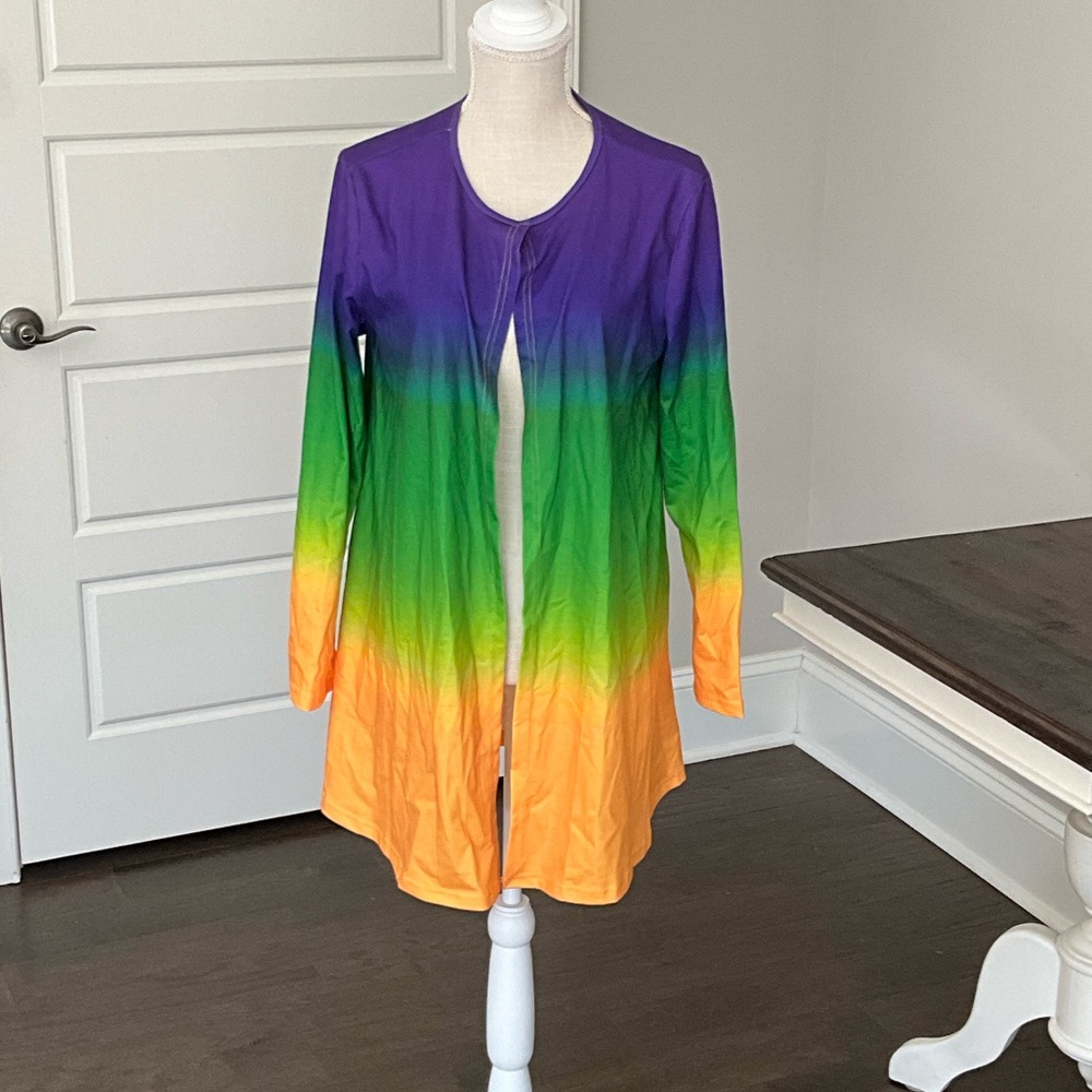 Source Unknown Purple, Green, and Orange Women's Blazer